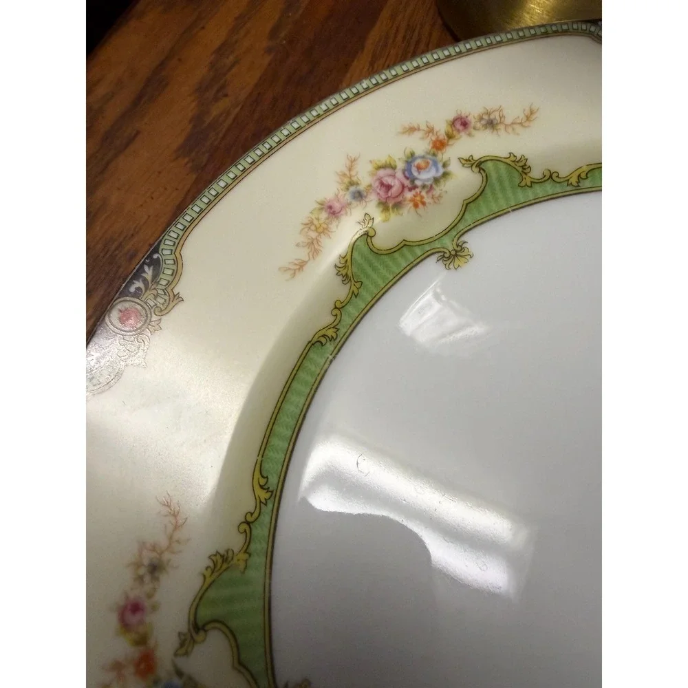 Noritake Floreal Dinner Plates Set of 3 | Vintage Fine China Floral Gold‎ Rim